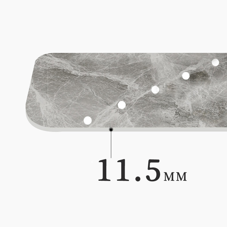 Metal and Stone Table Glam Style Simple Family Rectangular Dining Table