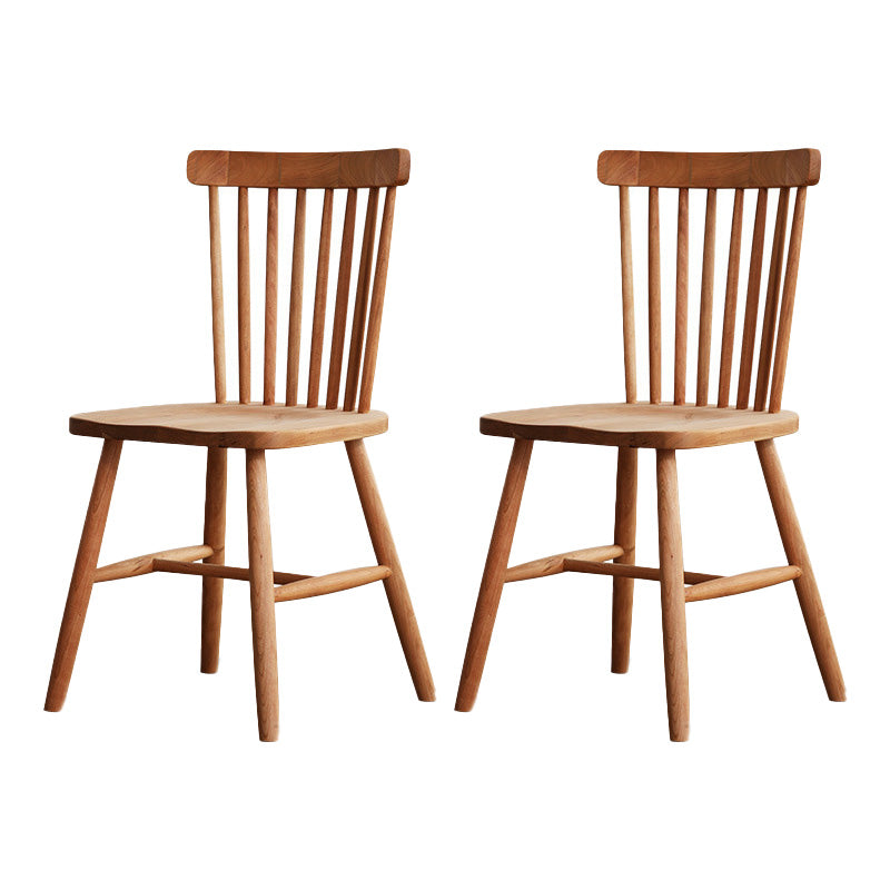 Traditional Kitchen Dining Side Chair Wood Side Dining Chairs in Natural