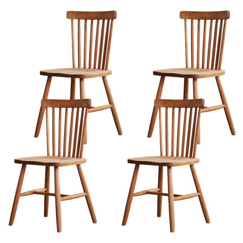 Traditional Kitchen Dining Side Chair Wood Side Dining Chairs in Natural