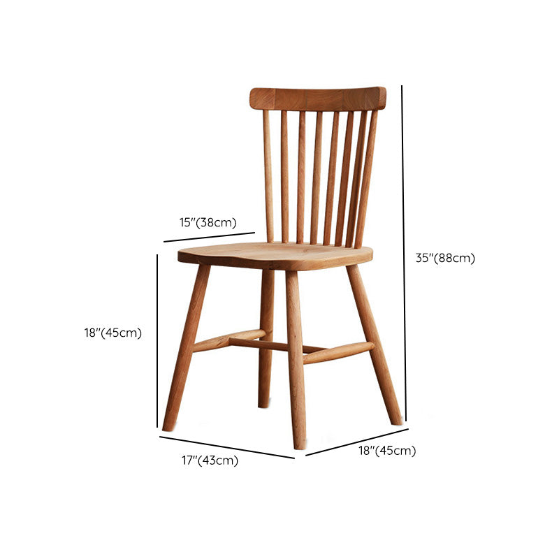 Traditional Kitchen Dining Side Chair Wood Side Dining Chairs in Natural