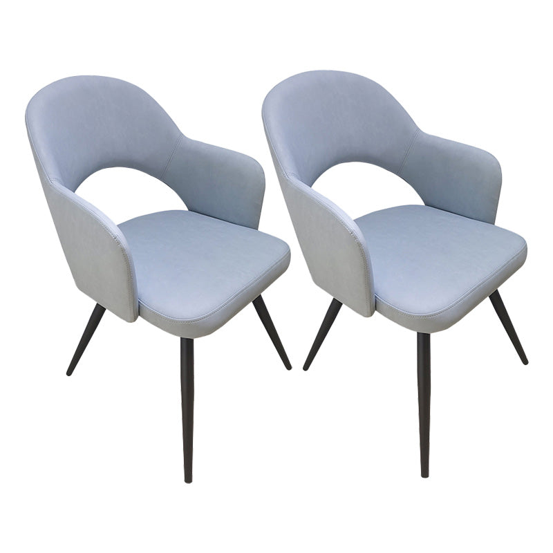 Contemporary Style Arm Chair Open Back Dining Room Chair for Home