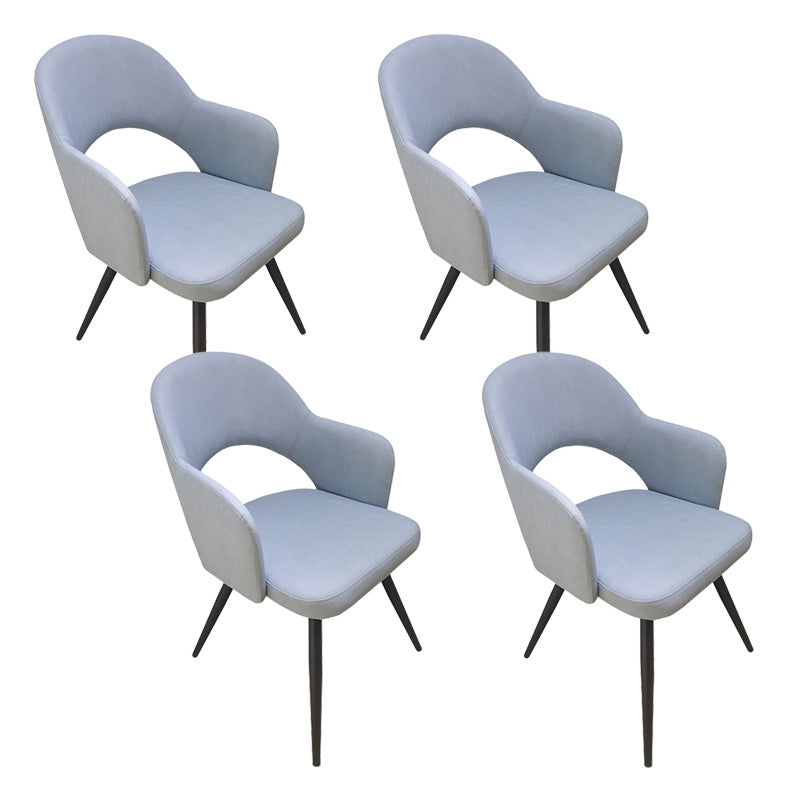 Contemporary Style Arm Chair Open Back Dining Room Chair for Home