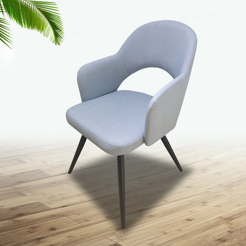 Contemporary Style Arm Chair Open Back Dining Room Chair for Home