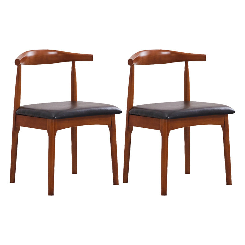 Contemporary Side Chair Wood Open Back Dining Room Chair for Home