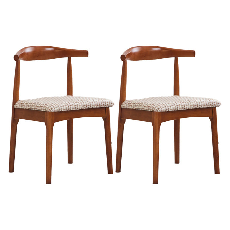 Contemporary Side Chair Wood Open Back Dining Room Chair for Home