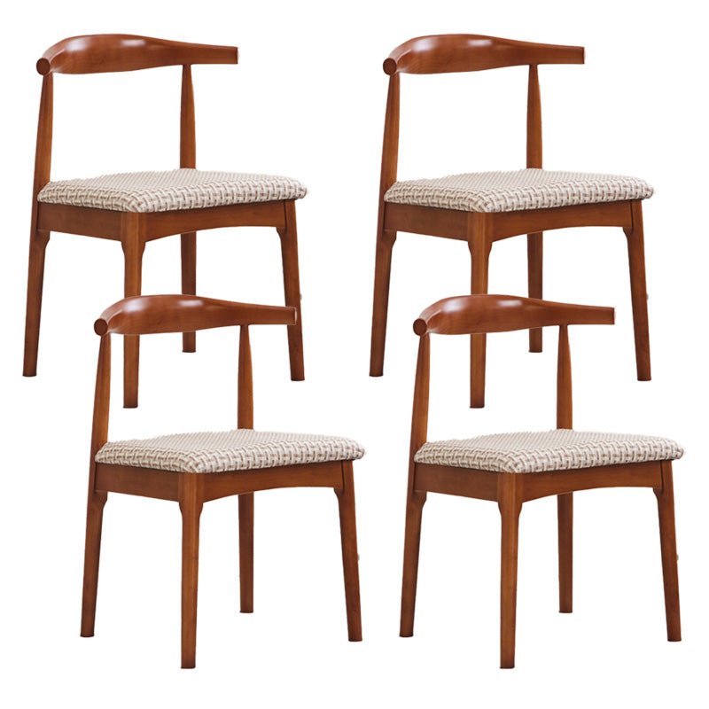 Contemporary Side Chair Wood Open Back Dining Room Chair for Home