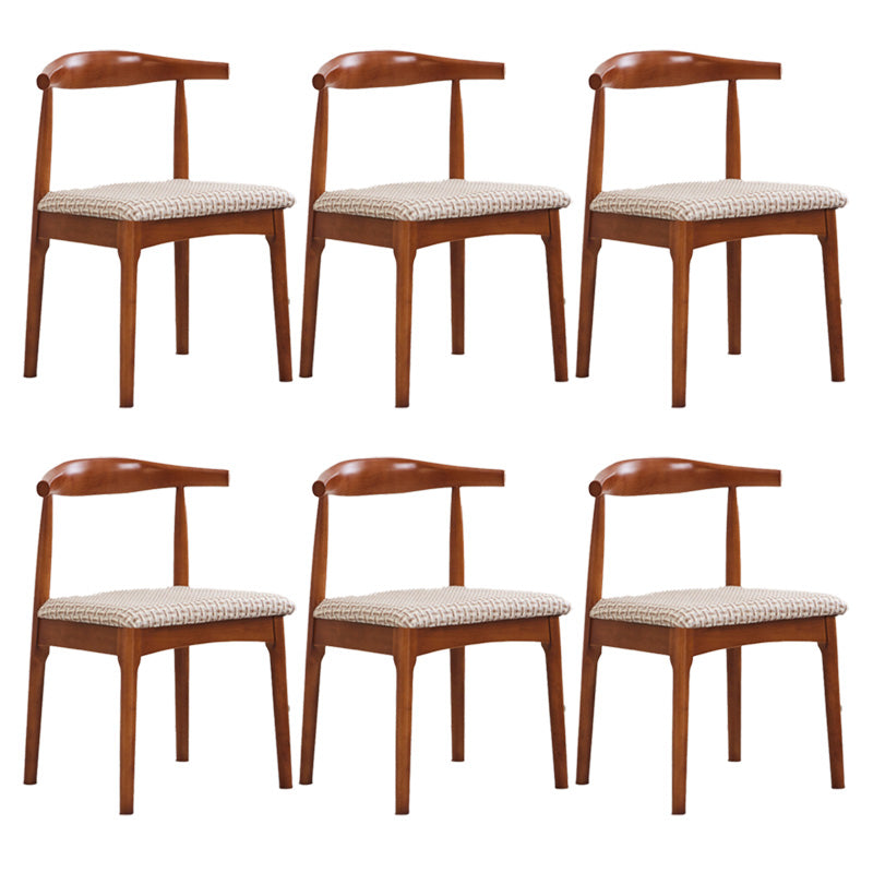 Contemporary Side Chair Wood Open Back Dining Room Chair for Home
