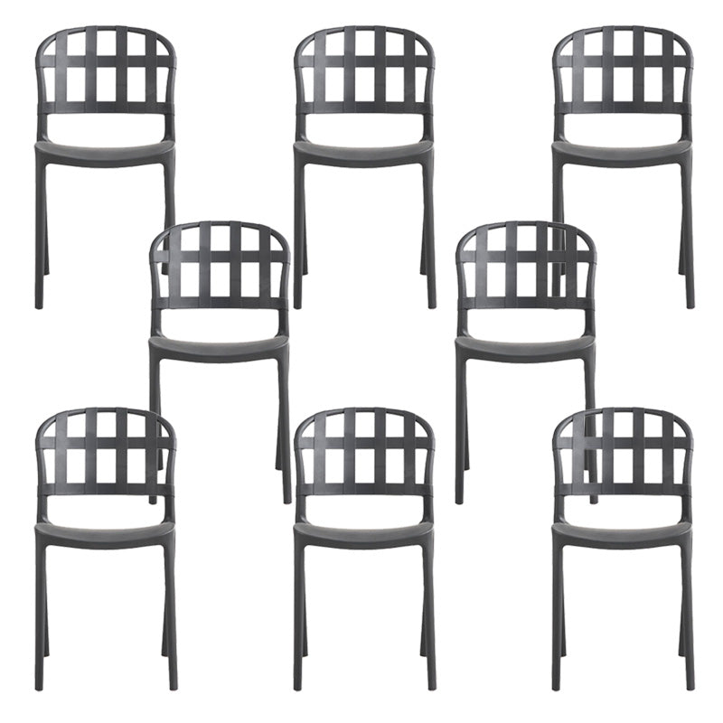 Contemporary Side Chair Plastic Open Back Dining Room Chair for Home