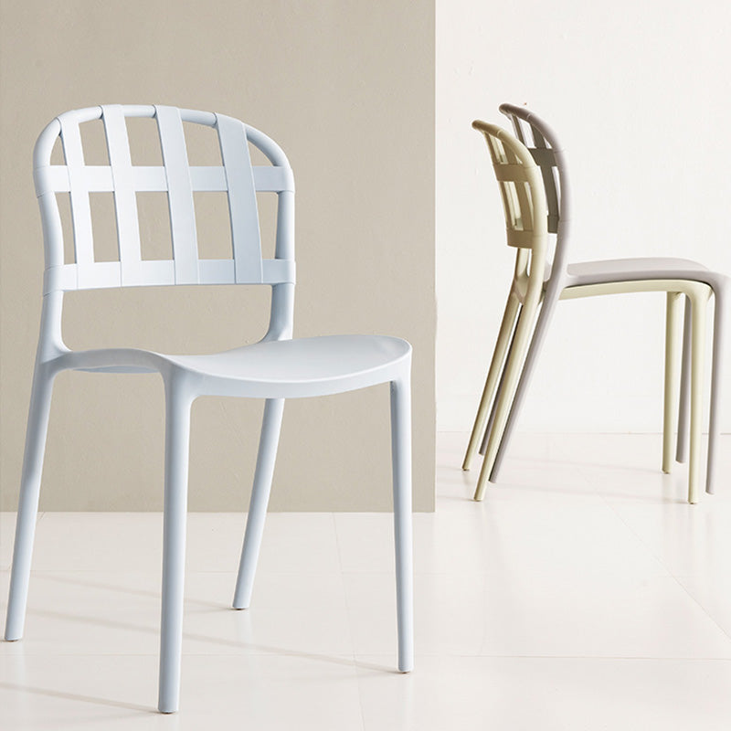 Contemporary Side Chair Plastic Open Back Dining Room Chair for Home