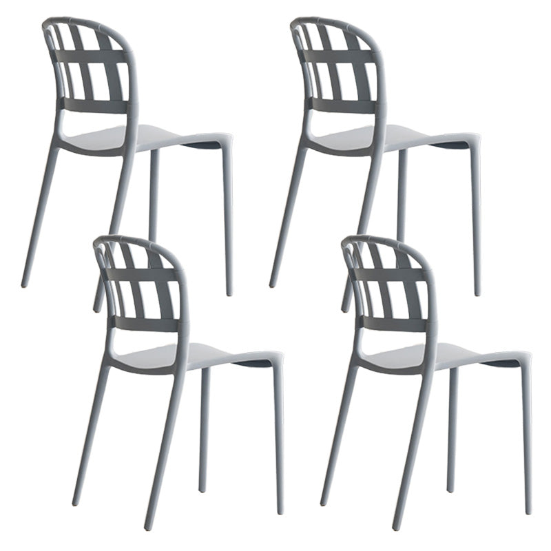 Contemporary Side Chair Plastic Open Back Dining Room Chair for Home