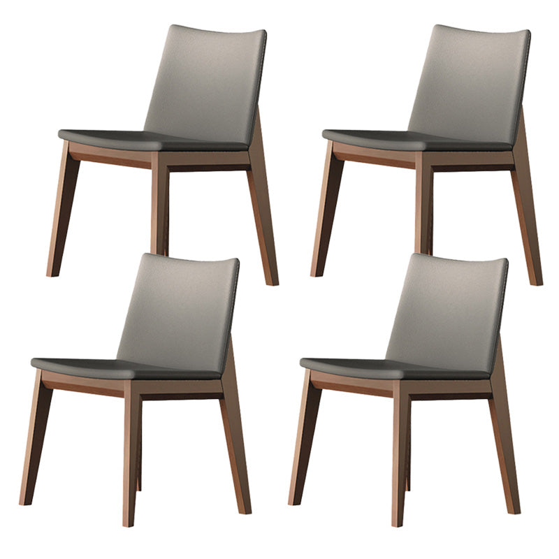 Traditional Style Chair Wood Solid Back Dining Room Chair for Dining Room