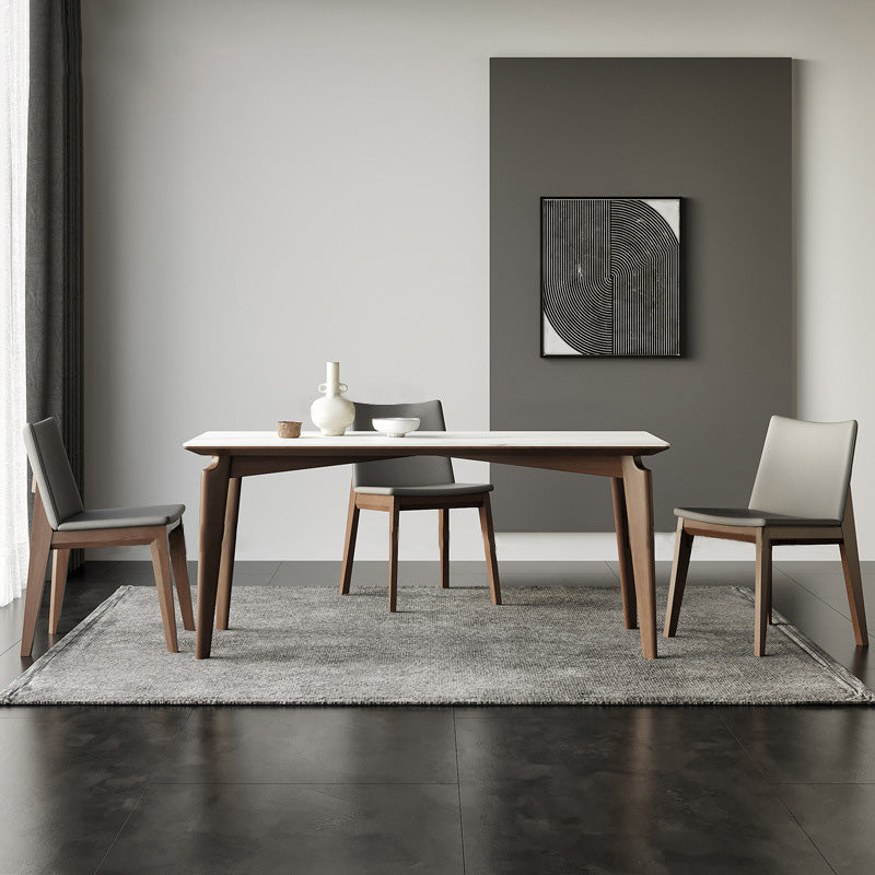 Traditional Style Chair Wood Solid Back Dining Room Chair for Dining Room