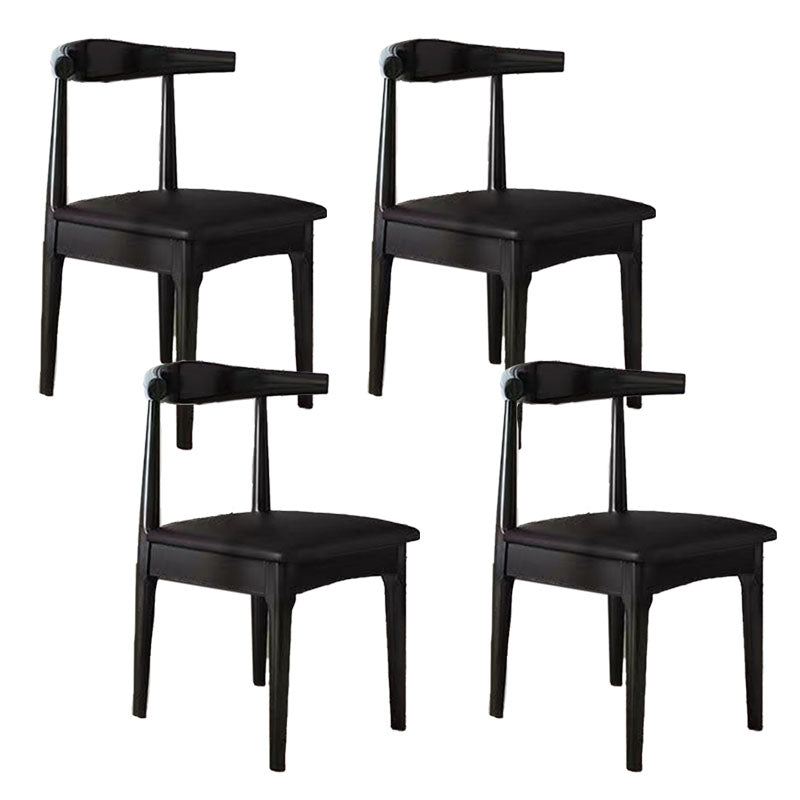 Open Back Side Chair Wood Industrial Dining Room Chair for Kitchen