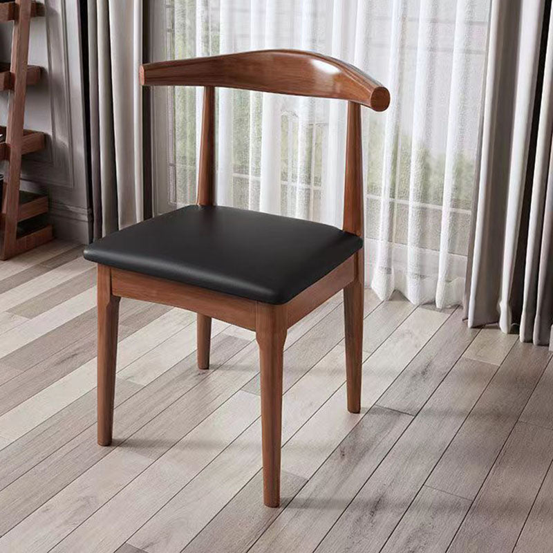 Open Back Side Chair Wood Industrial Dining Room Chair for Kitchen