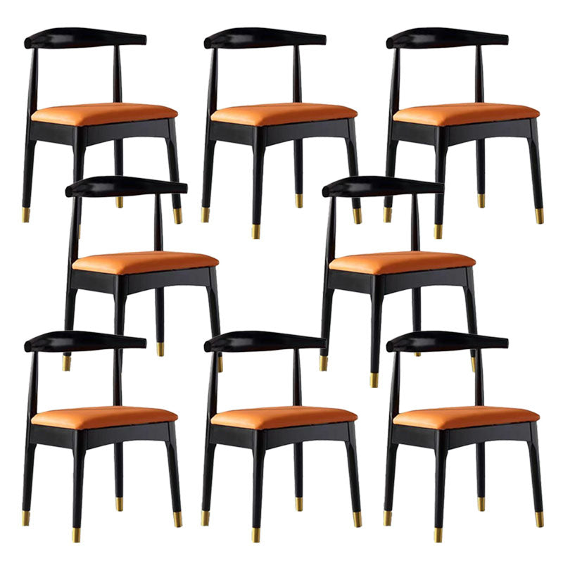 Open Back Side Chair Wood Industrial Dining Room Chair for Kitchen