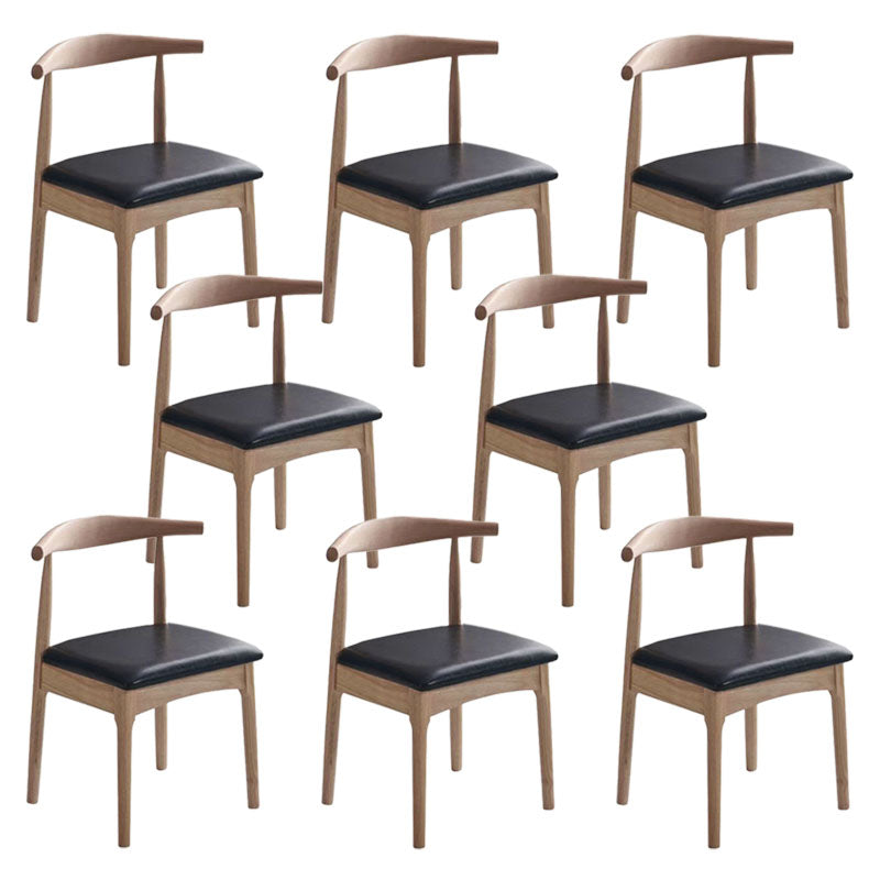 Open Back Side Chair Wood Industrial Dining Room Chair for Kitchen