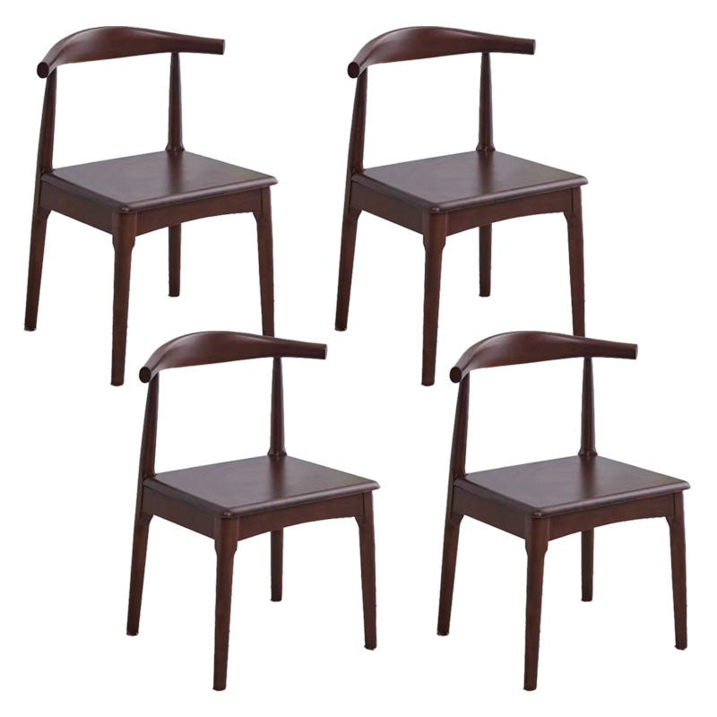 Open Back Side Chair Wood Industrial Dining Room Chair for Kitchen