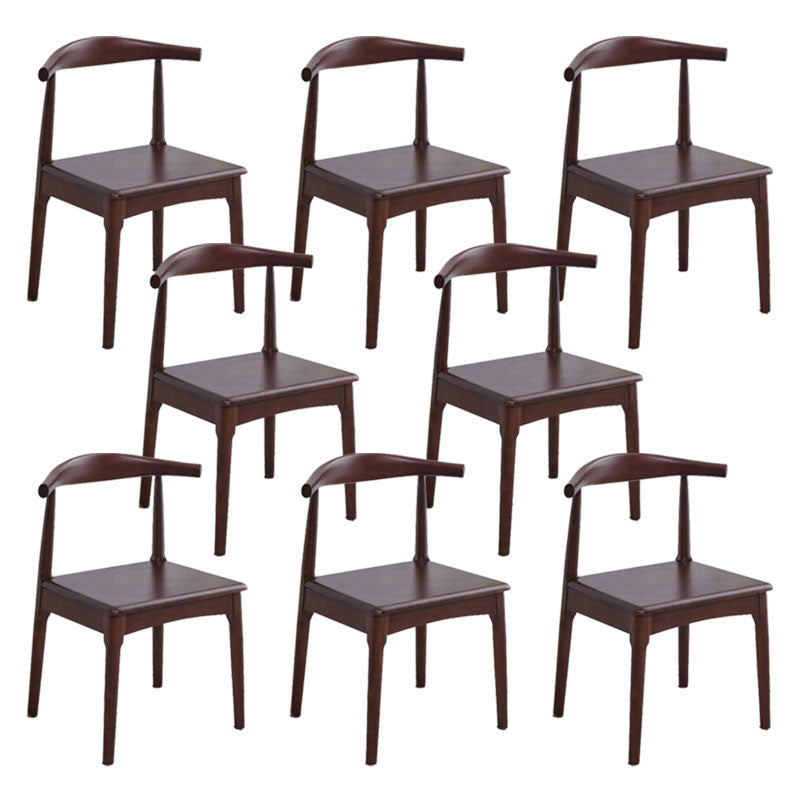 Open Back Side Chair Wood Industrial Dining Room Chair for Kitchen