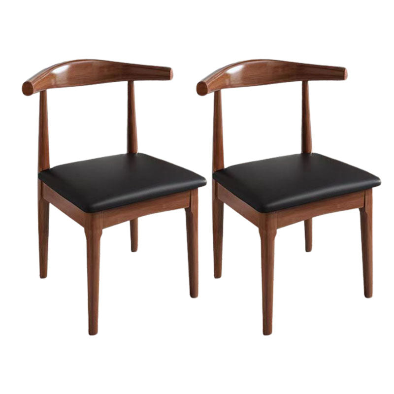 Open Back Side Chair Wood Industrial Dining Room Chair for Kitchen