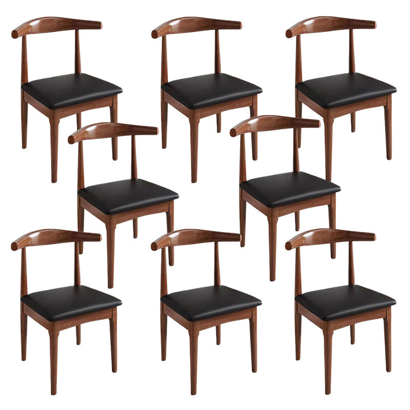 Open Back Side Chair Wood Industrial Dining Room Chair for Kitchen