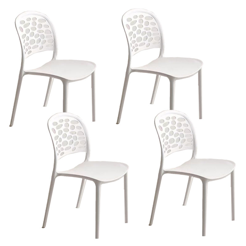 Modern Side Chair Open Back Plastic Dining Room Chair for Dining Room