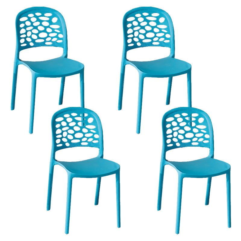 Modern Side Chair Open Back Plastic Dining Room Chair for Dining Room