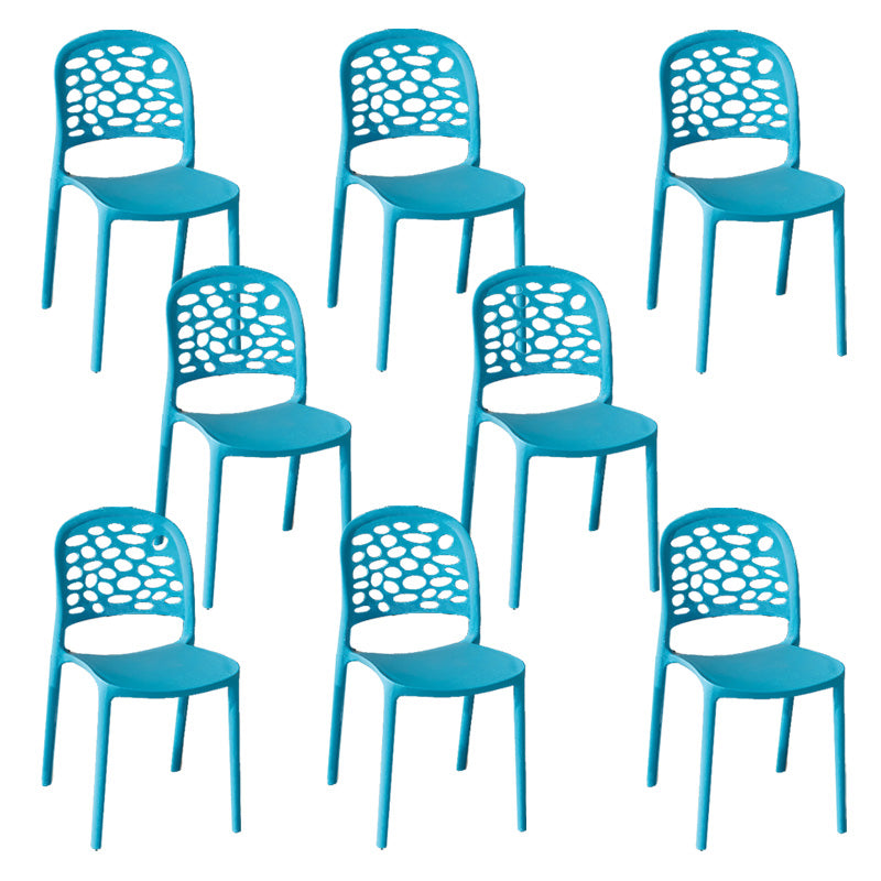 Modern Side Chair Open Back Plastic Dining Room Chair for Dining Room