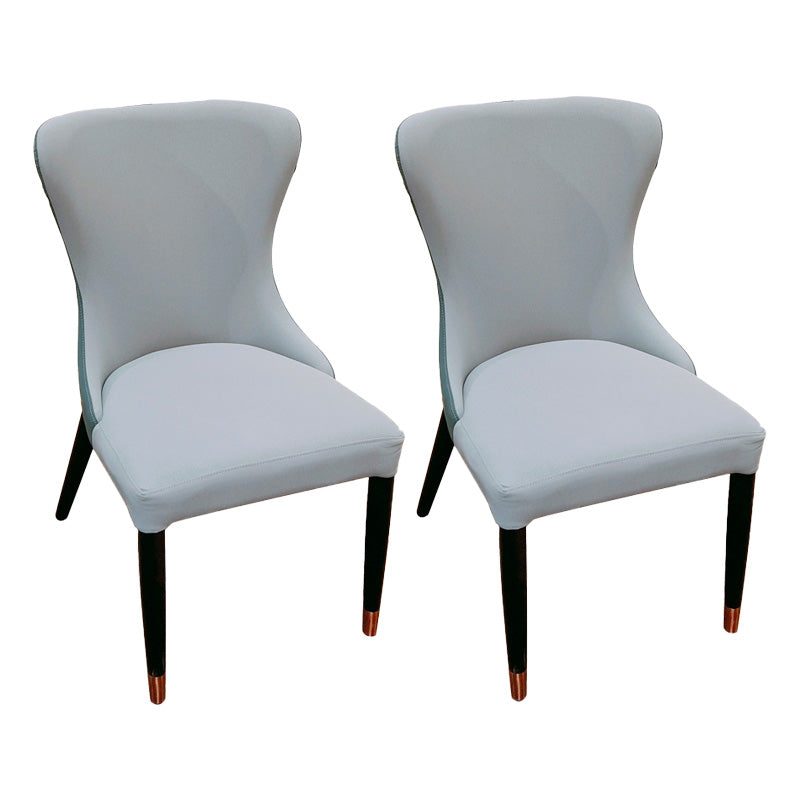 Contemporary Upholstered Dining Chairs Parsons Side Chair in Blue
