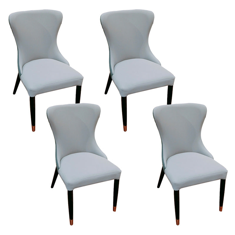 Contemporary Upholstered Dining Chairs Parsons Side Chair in Blue