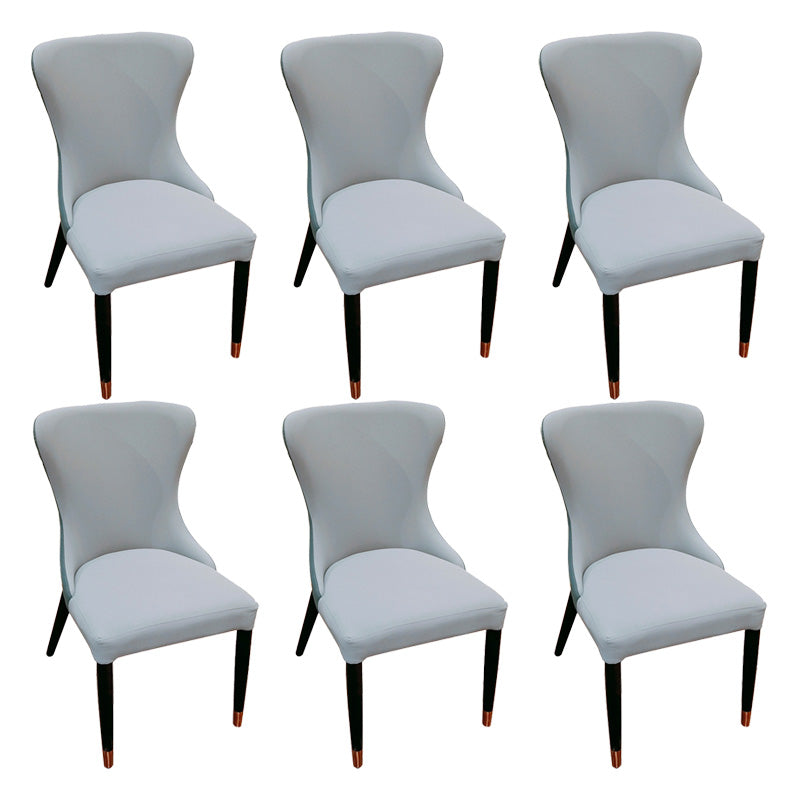 Contemporary Upholstered Dining Chairs Parsons Side Chair in Blue
