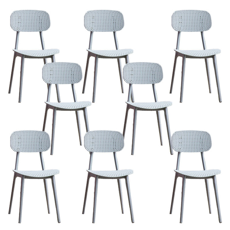 Contemporary Side Chair Plastic Open Back Dining Room Chair for Dining Room