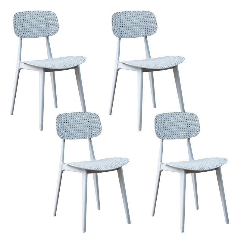 Contemporary Side Chair Plastic Open Back Dining Room Chair for Dining Room