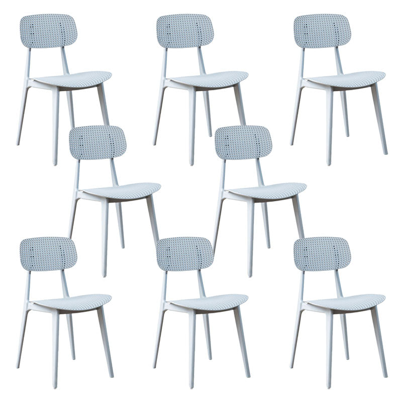 Contemporary Side Chair Plastic Open Back Dining Room Chair for Dining Room
