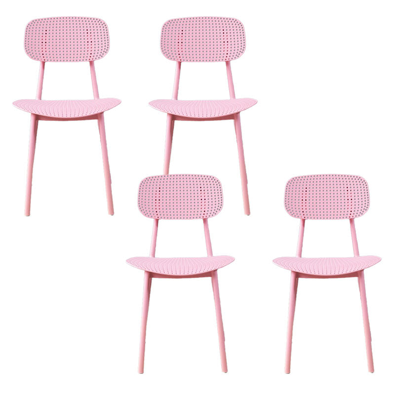 Contemporary Side Chair Plastic Open Back Dining Room Chair for Dining Room