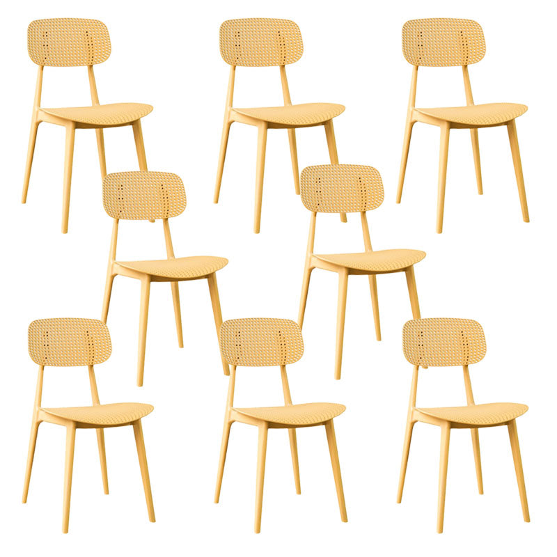 Contemporary Side Chair Plastic Open Back Dining Room Chair for Dining Room