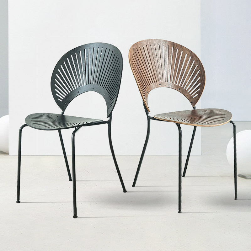 Industrial Metal Dining Room Chair Open Back Dining Chair for Restaurant Use