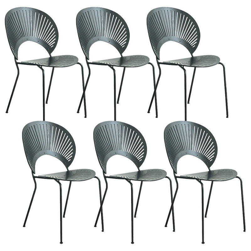 Industrial Metal Dining Room Chair Open Back Dining Chair for Restaurant Use