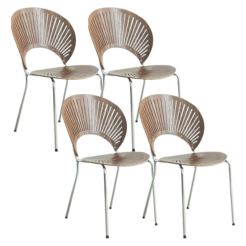 Industrial Metal Dining Room Chair Open Back Dining Chair for Restaurant Use