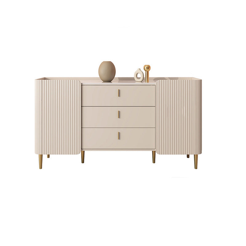 Luxury Rectangle Storage Sideboard Sintered Stone Sideboard Cabinet with Drawers and Doors