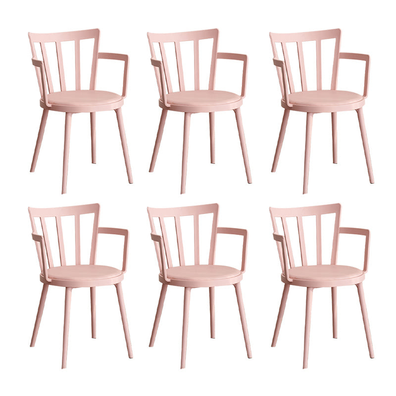 Contemporary Style Arm Chair Plastic Winsor Back Indoor Chair for Dining Room