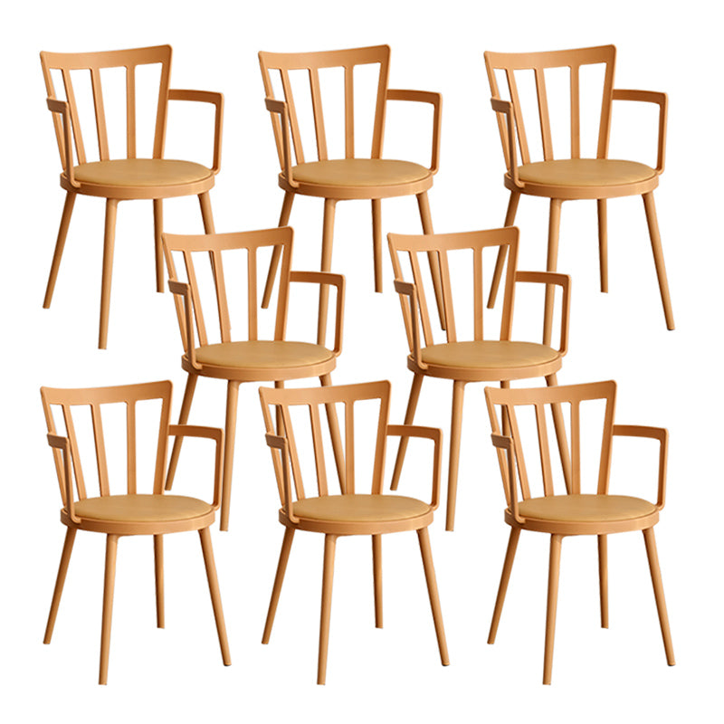 Contemporary Style Arm Chair Plastic Winsor Back Indoor Chair for Dining Room