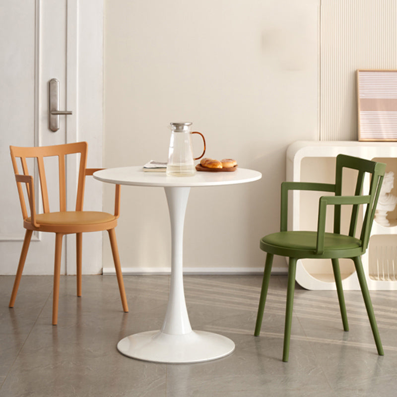 Contemporary Style Arm Chair Plastic Winsor Back Indoor Chair for Dining Room