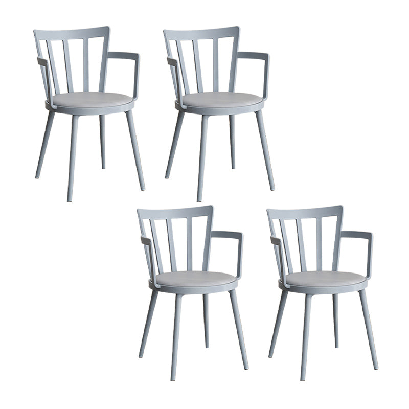 Contemporary Style Arm Chair Plastic Winsor Back Indoor Chair for Dining Room