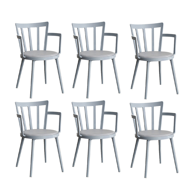 Contemporary Style Arm Chair Plastic Winsor Back Indoor Chair for Dining Room