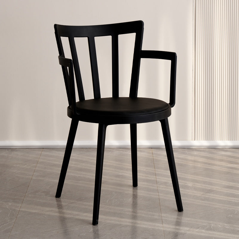 Contemporary Style Arm Chair Plastic Winsor Back Indoor Chair for Dining Room