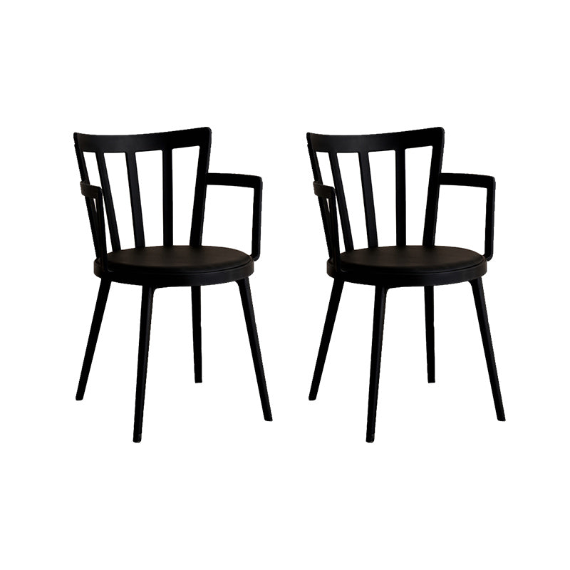 Contemporary Style Arm Chair Plastic Winsor Back Indoor Chair for Dining Room