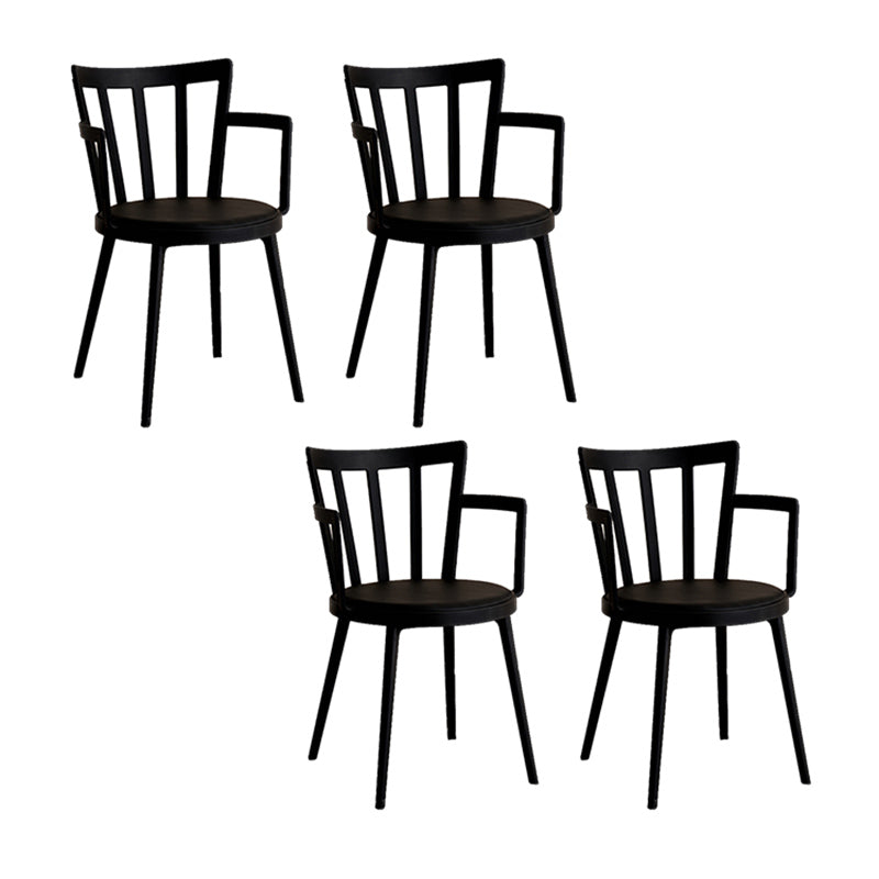 Contemporary Style Arm Chair Plastic Winsor Back Indoor Chair for Dining Room