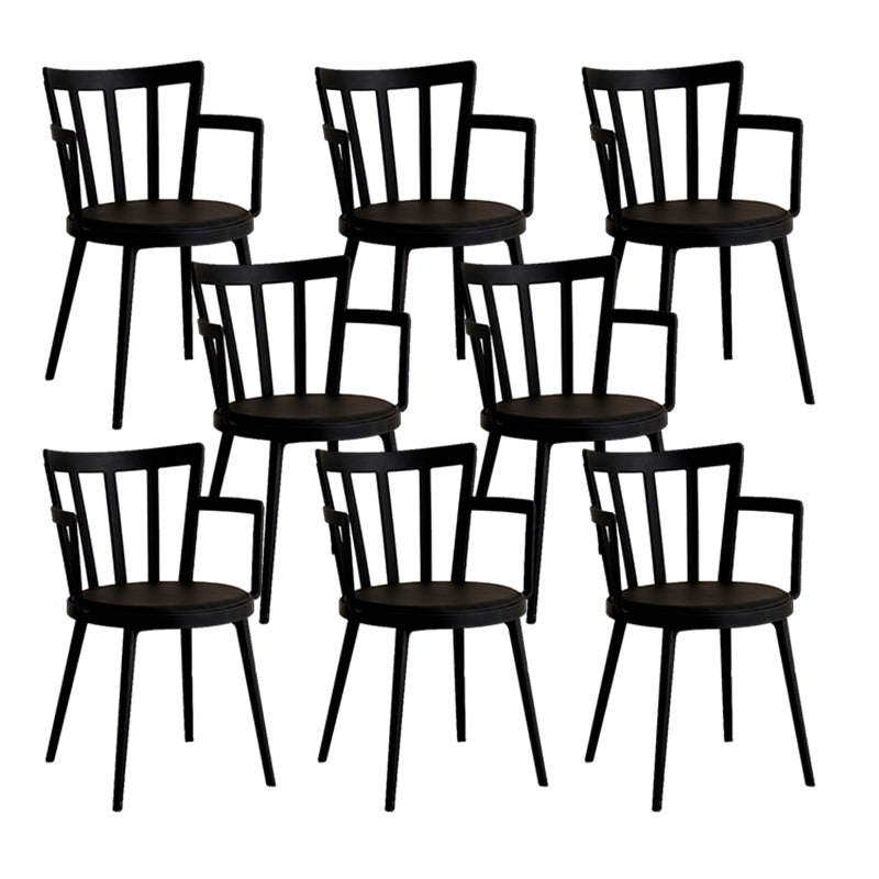 Contemporary Style Arm Chair Plastic Winsor Back Indoor Chair for Dining Room