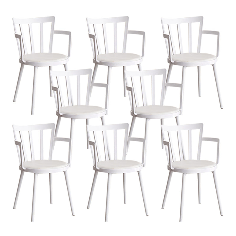 Contemporary Style Arm Chair Plastic Winsor Back Indoor Chair for Dining Room
