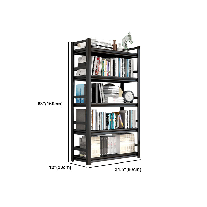 Etagere Bookshelf 15.7" H X 72" W Modern Metal Open Bookcase